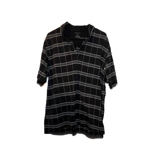 Izod Golf Polo Men's Black Plaid - XL - Picture 1 of 3